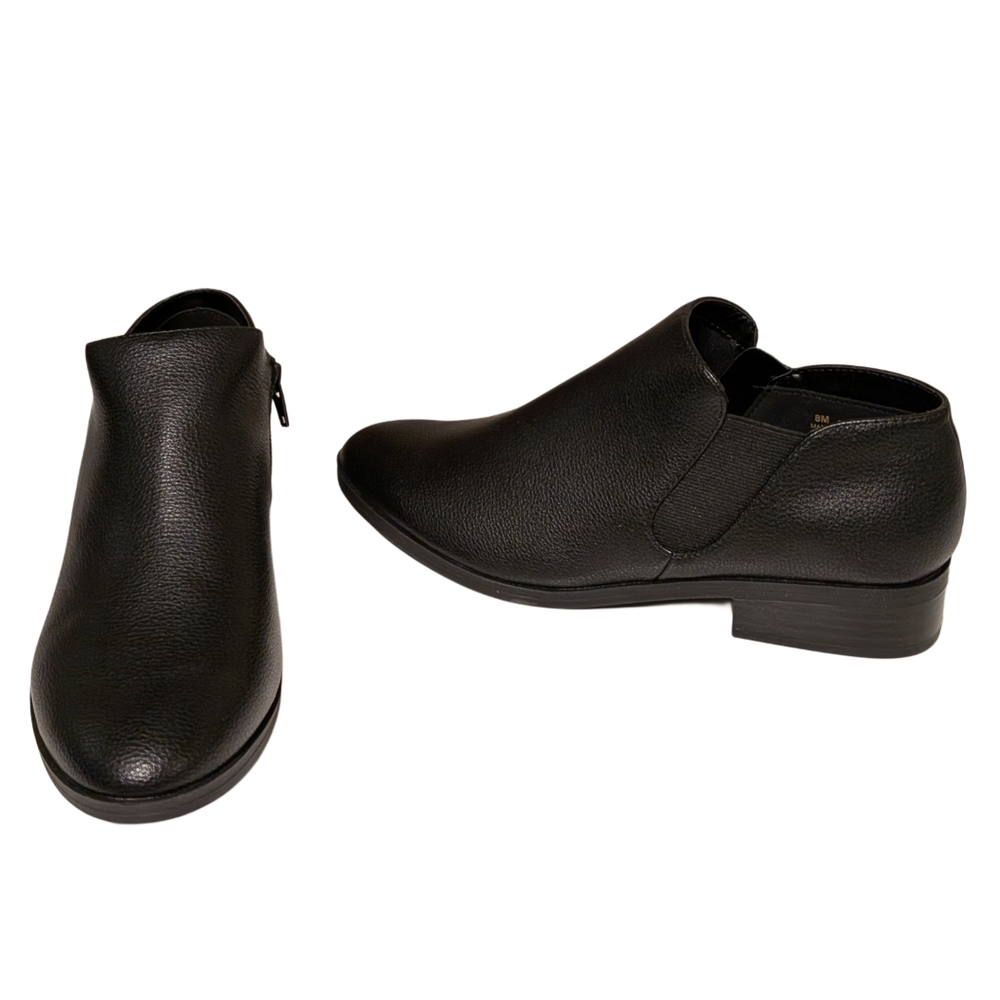 Kensie Black Leather Ankle Booties - Picture 5 of 9
